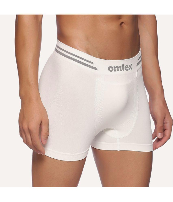 Omtex - White Nylon Mens Trunks ( Pack of 1 ) - None