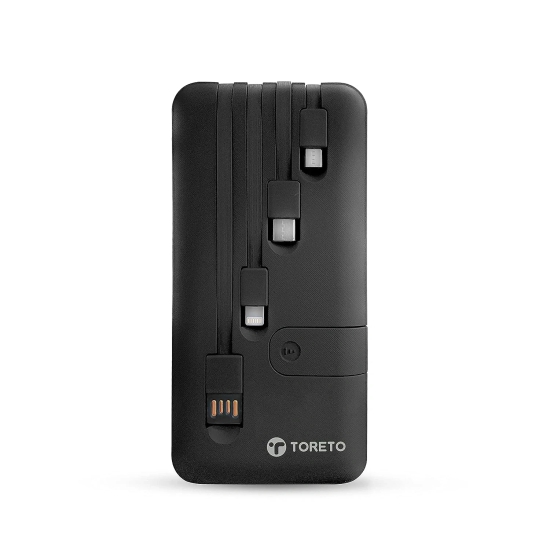 TORETO TOR-73 10000mAh TRINITY LITE POWER BANK (Color - Black) by ZALANI COLLECTION NX