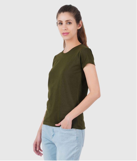 ferocious - Olive Cotton Regular Fit Womens T-Shirt ( Pack of 1 ) - None