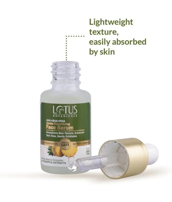 Lotus Botanicals AHA+BHA+PHA & Pineapple Gentle Resurfacing Face Serum 14ml