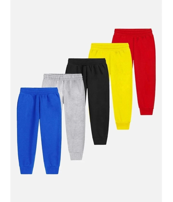 Trampoline Multi Color Cotton Blend Trackpant For Baby Boy ( Pack of 5 ) - None