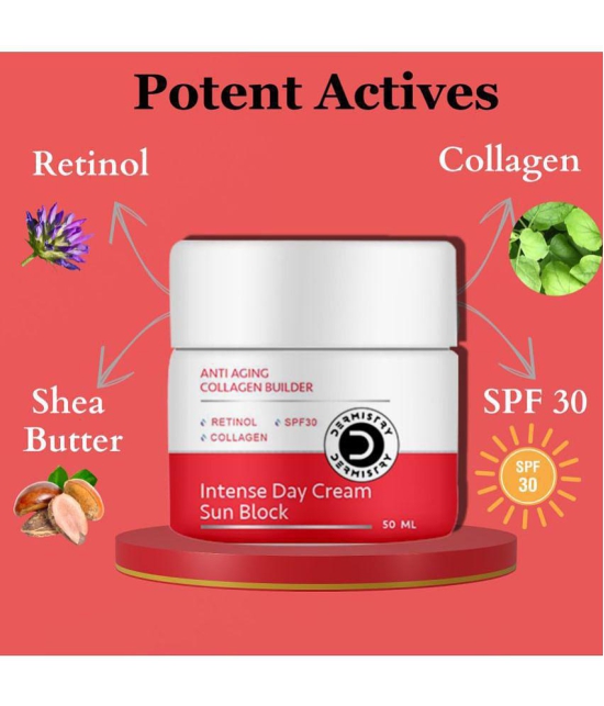 Dermistry Anti Aging Retinol Collagen SPF 30 Day Repair Cream Removes Fine Lines Wrinkles Puffiness Moisturizer Reverses Signs of Ageing Skin Repair Firming Brightening Lightening Transformi