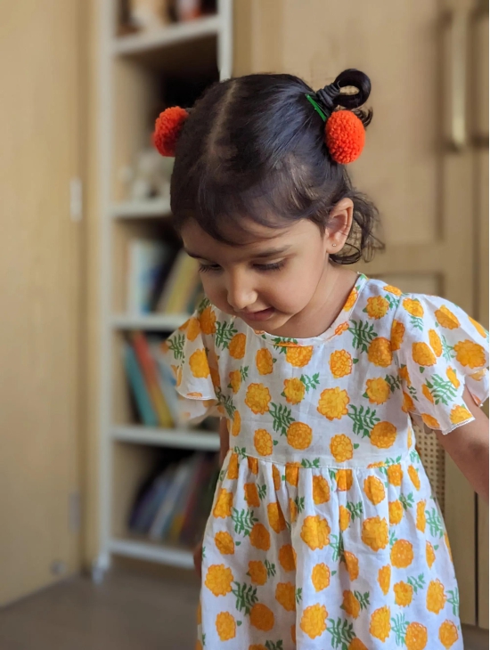 Malmal Dress | Marigold | 0-12Y-3-4Y