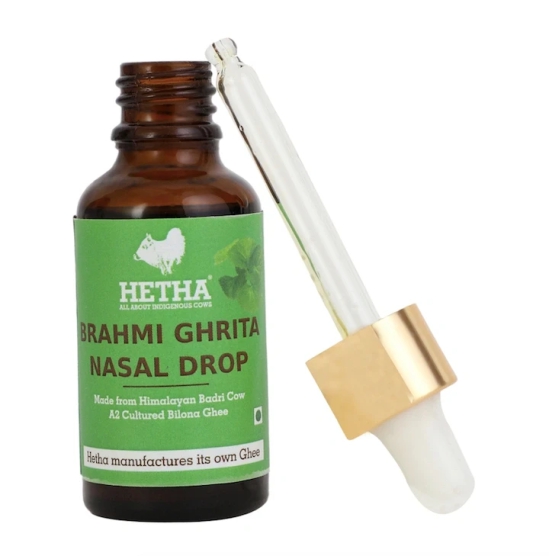 Brahmi Ghrita Nasal Drop (Size - 30 ml) by HETHA ORGANICS LLP