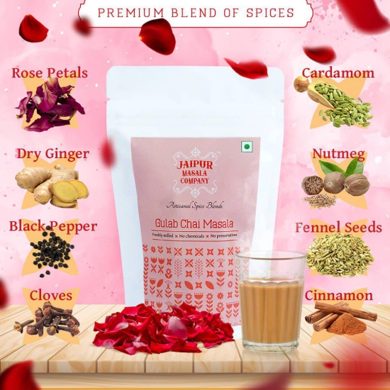 Combo Pack - Chai Masala, Kesar Chai Masala & Gulab Chai Masala-100g Each