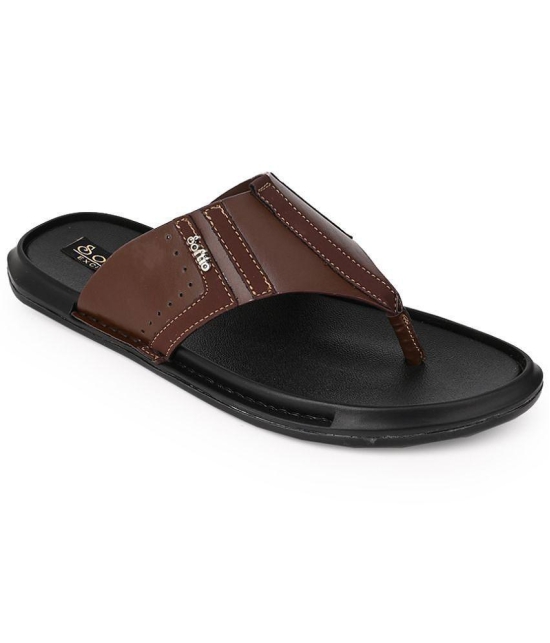 softio - Brown Mens Daily Slipper - None