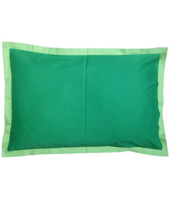 Hugs'n'Rugs - Regular Green Cotton Pillow Covers 60*40 ( Pack of 2 ) - Green