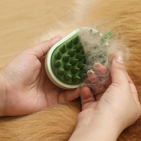 Soft Silicone Pets Hair Remover Comb Handheld Bath Shower-White