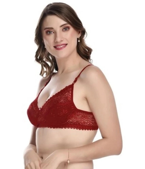 Kiran Enterprises Black,Maroon Net Non Padded Womens Everyday Bra ( Pack of 2 ) - None