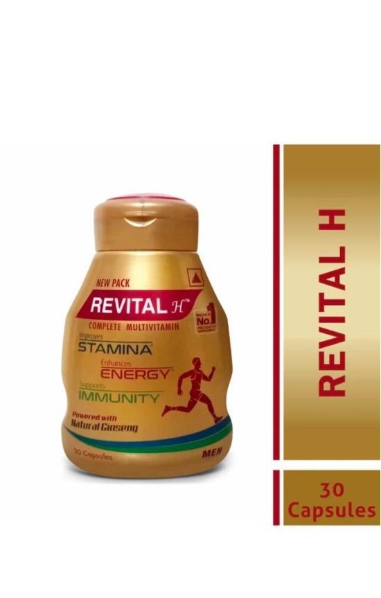 Revital H Men Multivitamin with Calcium, Zinc & Ginseng for Immunity, Strong Bones & Energy 30S