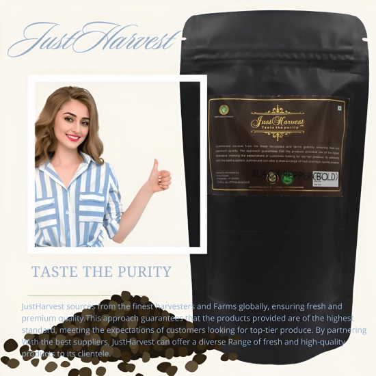 JustHarvest Whole Black Pepper (Kali Mirch), 100 Grams, No Artificial Colours or Preservatives