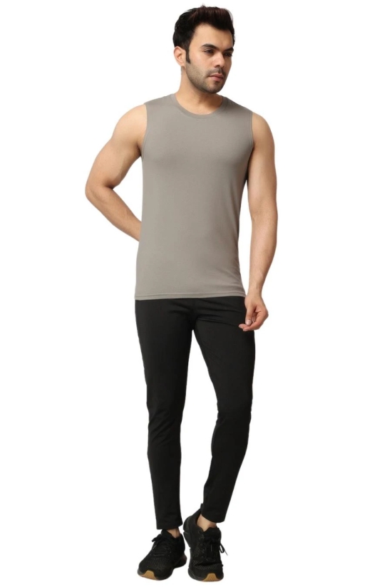 Mens Grey Gym Muscle Tee-XL / Grey