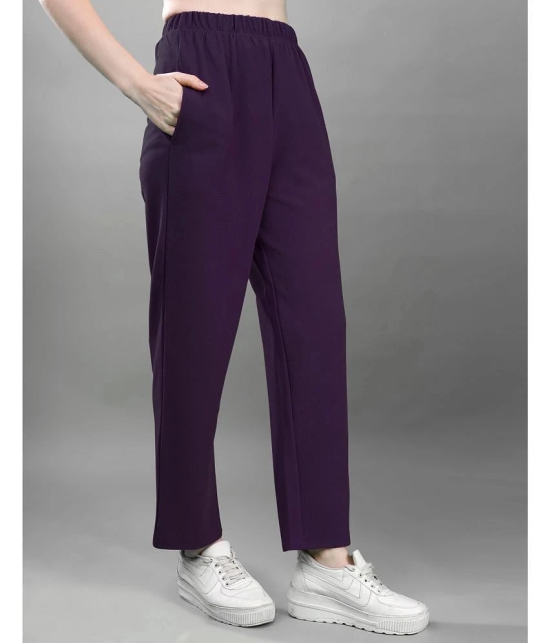 Selvia Purple Solid Pant Top Set - None