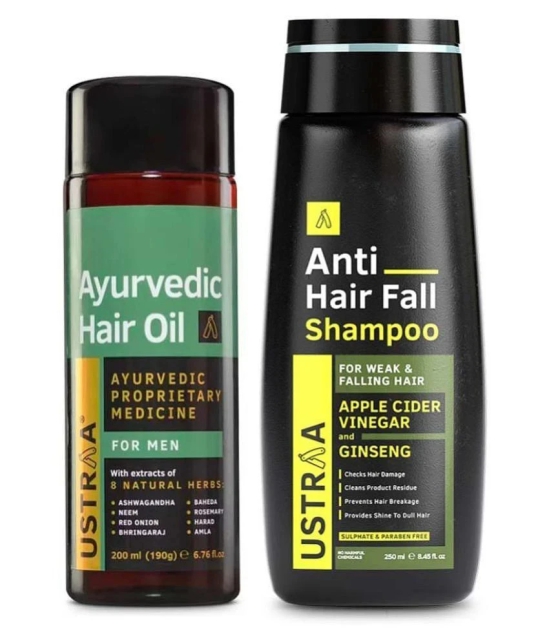 Ustraa Ayurvedic Hair Oil & Anti Hair Fall Shampoo