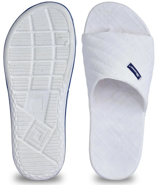 Paragon White Mens Slide Flip Flop - None