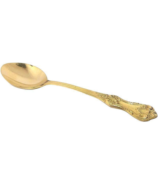 A & H ENTERPRISES - Brass Brass Tea Spoon ( Pack of 12 ) - Brass