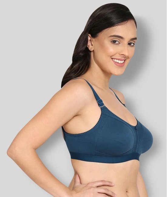 Elina - Blue Cotton Non - Padded Womens T-Shirt Bra ( Pack of 1 ) - None