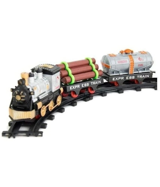 Zyamalox Toy train for kids Premium Toy Train Set with 11 Tracks for Kids | Battery Operated, Sound, and Lights Included