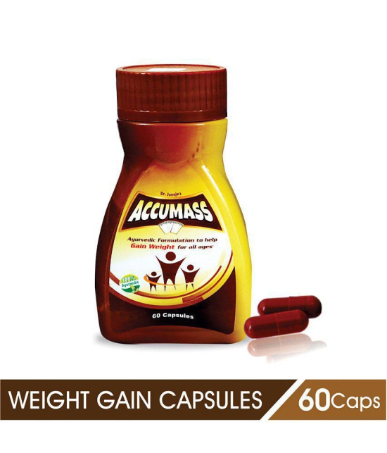 Accumass Weight Gain Capsules 60Caps, Pack of 4 (Ayurvedic Weight Gainer for Men & Women)