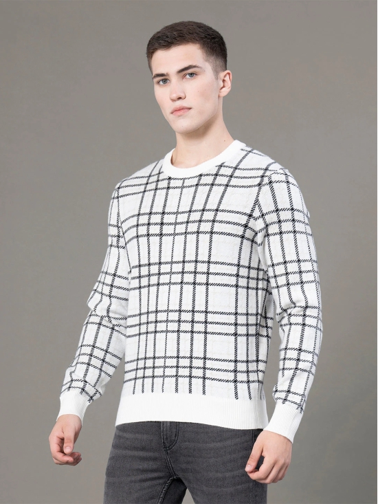 RedTape Round Neck Pattern Sweater for Men | Ultimate Comfort