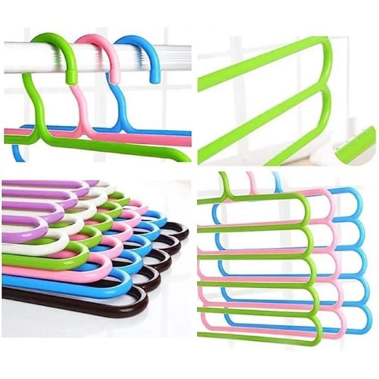 purple dust - Plastic Standard Clothes Hangers ( Pack of 5 )