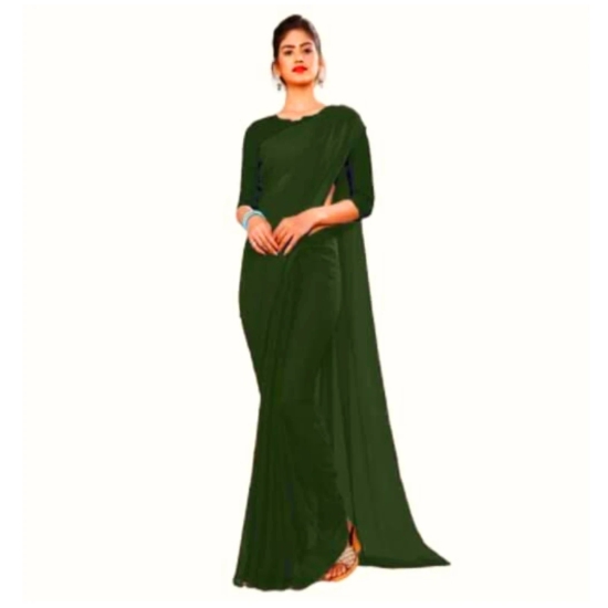 F9_DYD_Saree_Darkgreen - Dark Green