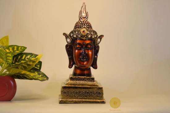 Meditative Buddha Figurine Accent-Red