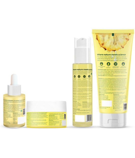 Plix Pineapple DePigmentation Regime with Toner, Cleanser, Serum, & Moisturizer(Pack of 4)