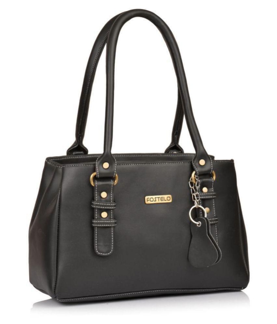 Fostelo - Black  PU Shoulder Bag - Black