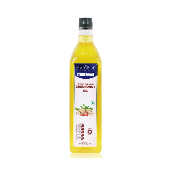 Haribol Wood Pressed Groundnut Oil 1000ml | Pack of 2 | (1000ml x 2) | Buy 2 get 1 free