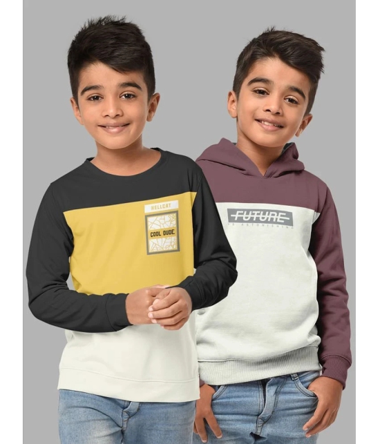 HELLCAT Pack of 1 Boys Cotton Blend Sweatshirt ( Multicolor7 ) - None