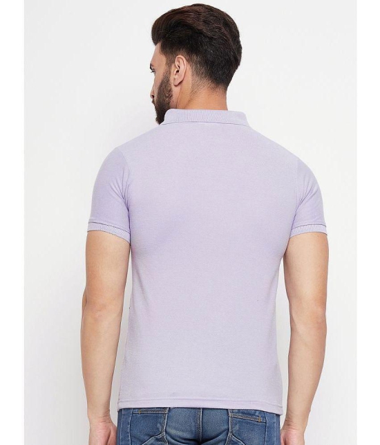 MXN - Lavender Cotton Blend Regular Fit Men's Polo T Shirt ( Pack of 1 ) - None