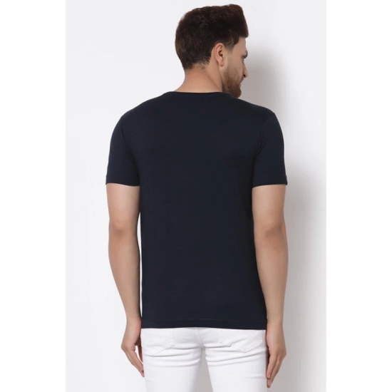 RedTape Men's Navy Round Neck Pure Cotton Graphic Print T-Shirt