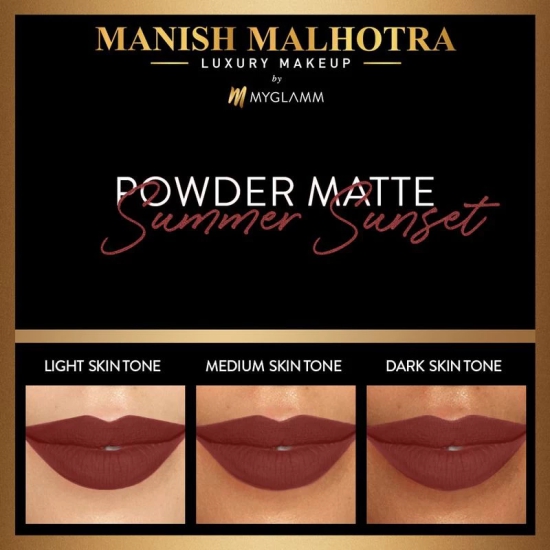 Manish Malhotra Powder Matte Lipstick - Summer Sunset