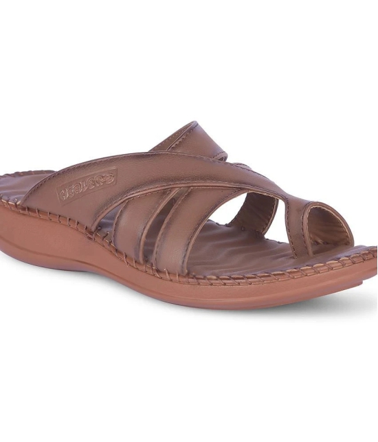 Liberty Tan Womens Leather Slipper - None