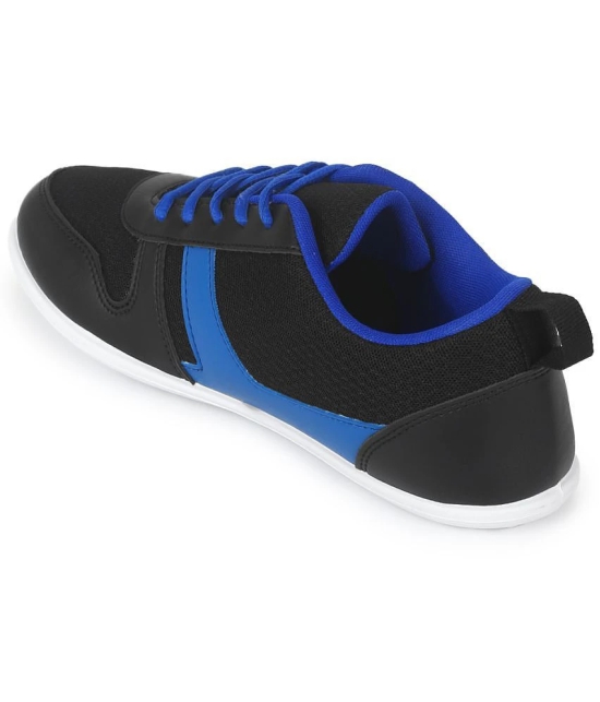 UrbanMark Men Breathable Blue Panelled Lace-Up Sneakers Shoes- Navy - None