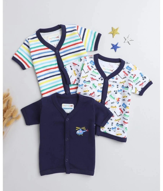 BUMZEE - Navy Baby Boy T-Shirt ( Pack of 3 ) - None