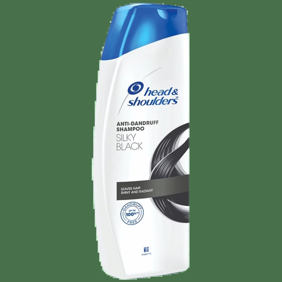 Head & Shoulders Silky Black Anti-Dandruff Shampoo - Leaves Hair Shiny & Radiant, Upto 100% Dandruff Free, 180 Ml