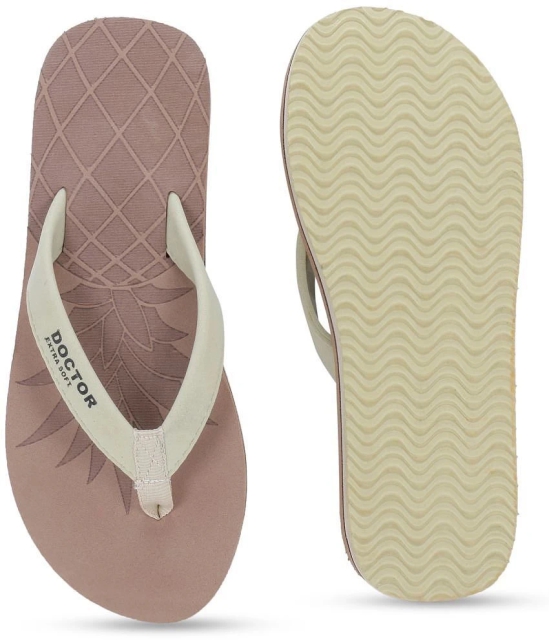 DOCTOR EXTRA SOFT - Khaki Womens Thong Flip Flop - None