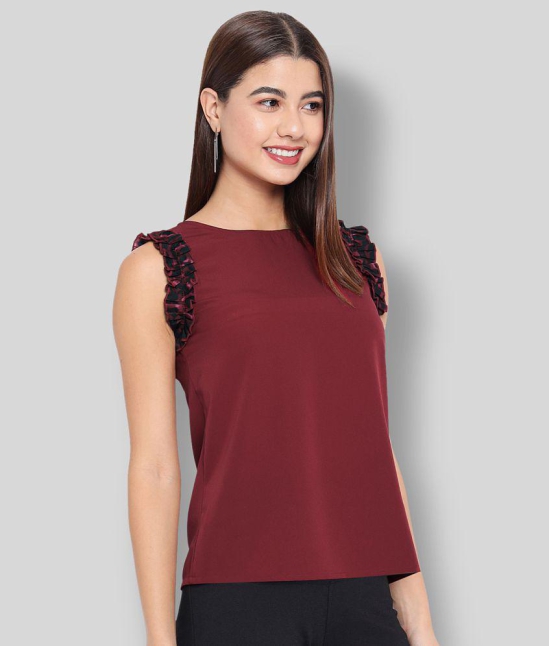 ALL WAYS YOU - Maroon Polyester Womens Regular Top ( Pack of 1 ) - M