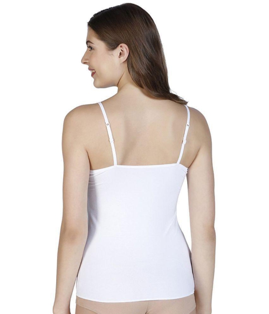 Amante Cotton Blended Camisoles - White Single - L