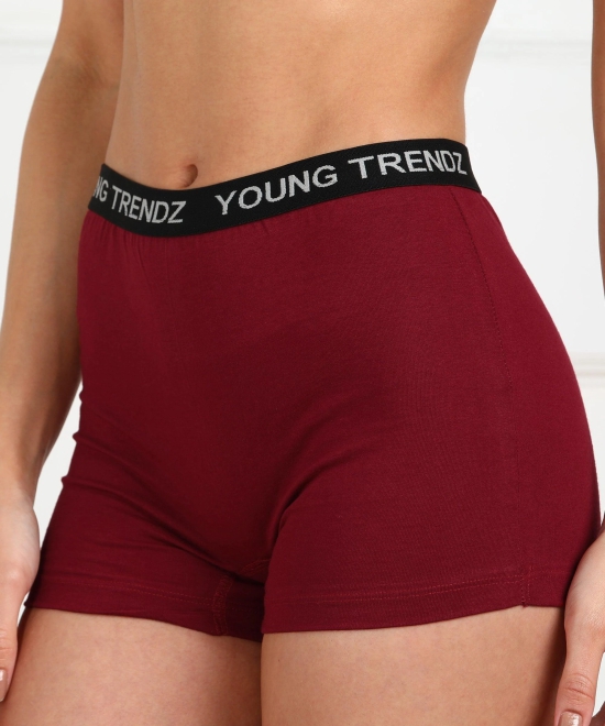 Young trendz Women Boy Short Maroon Panty-L / Maroon