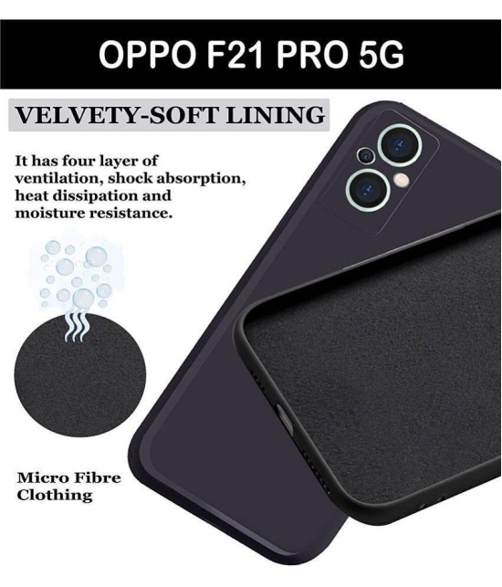 Case Vault Covers Silicon Soft cases Compatible For Silicon OPPO F21S PRO 5G ( Pack of 1 ) - Black