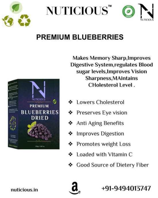 NUTICIOUS Premium Berries Set of Combo Pack (Bluberries 250gm+Cranberries 250 gm ,Mulberries 250gm)Pack of 3 Dryfruits, Nuts and Berries