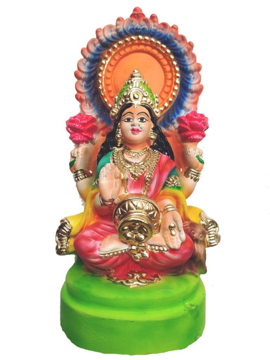 KSI Terracotta Clay Laxmi Ganesh Murti Idol of Clay, Mitti for Diwali Puja Lakshmi