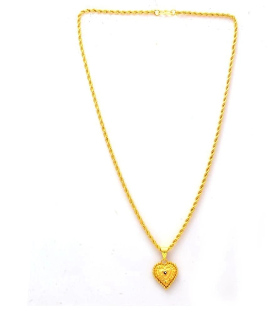 Jewar Mandi New Design Gold Plated Locket/Pendant with Rope/Rassi Chain Daily use for Men, Women & Girls, Boys - Golden