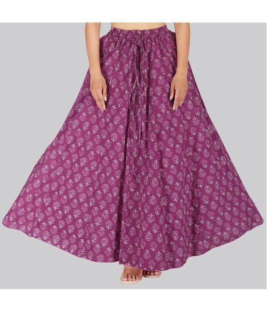 Sttoffa Purple Cotton Womens Flared Skirt ( Pack of 1 ) - None