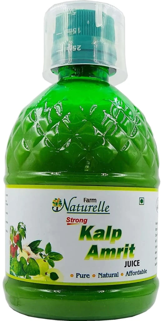 Farm Naturelle-Strongest Ayurvedic 6 Herbs Immunity Boosting Kalp Amrit Juice-Improves Immunity & Reduces Stress n Anxiety- (4+4 Free)-8x400ml+ 55gx8 Herbs Infused Forest Honeys