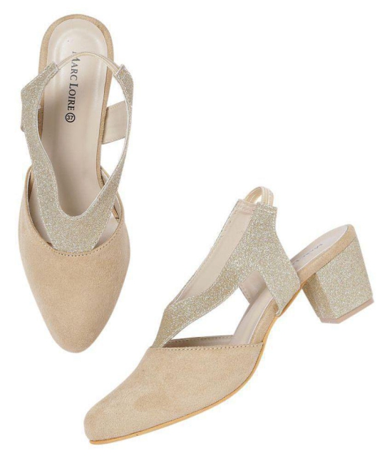 MARC LOIRE Cream Block Heels - None