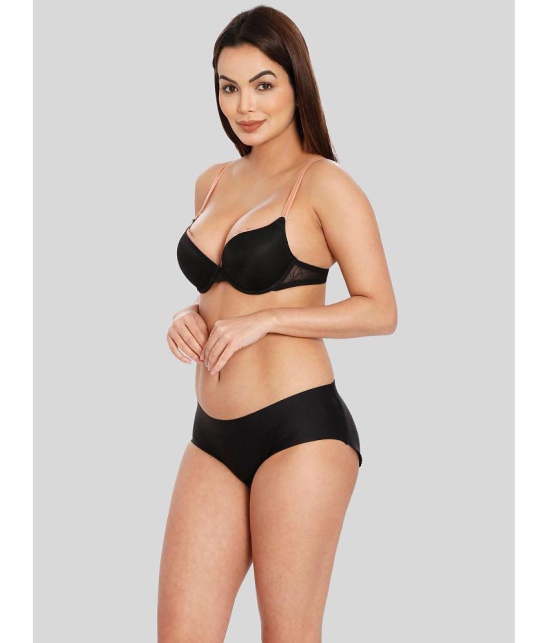 ILRASO - Black Spandex Women's Padded Brief ( Pack of 1 ) - None